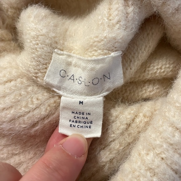 Cream Caslon cowl neck turtleneck sweater - Picture 3 of 3